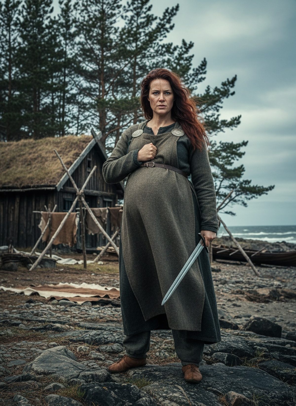 Freydis Stood Alone. The Men Had Already Run.
