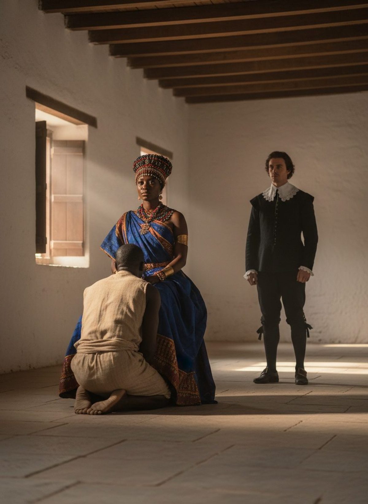 Nzinga Knelt for No One. She Brought Her Own Throne.