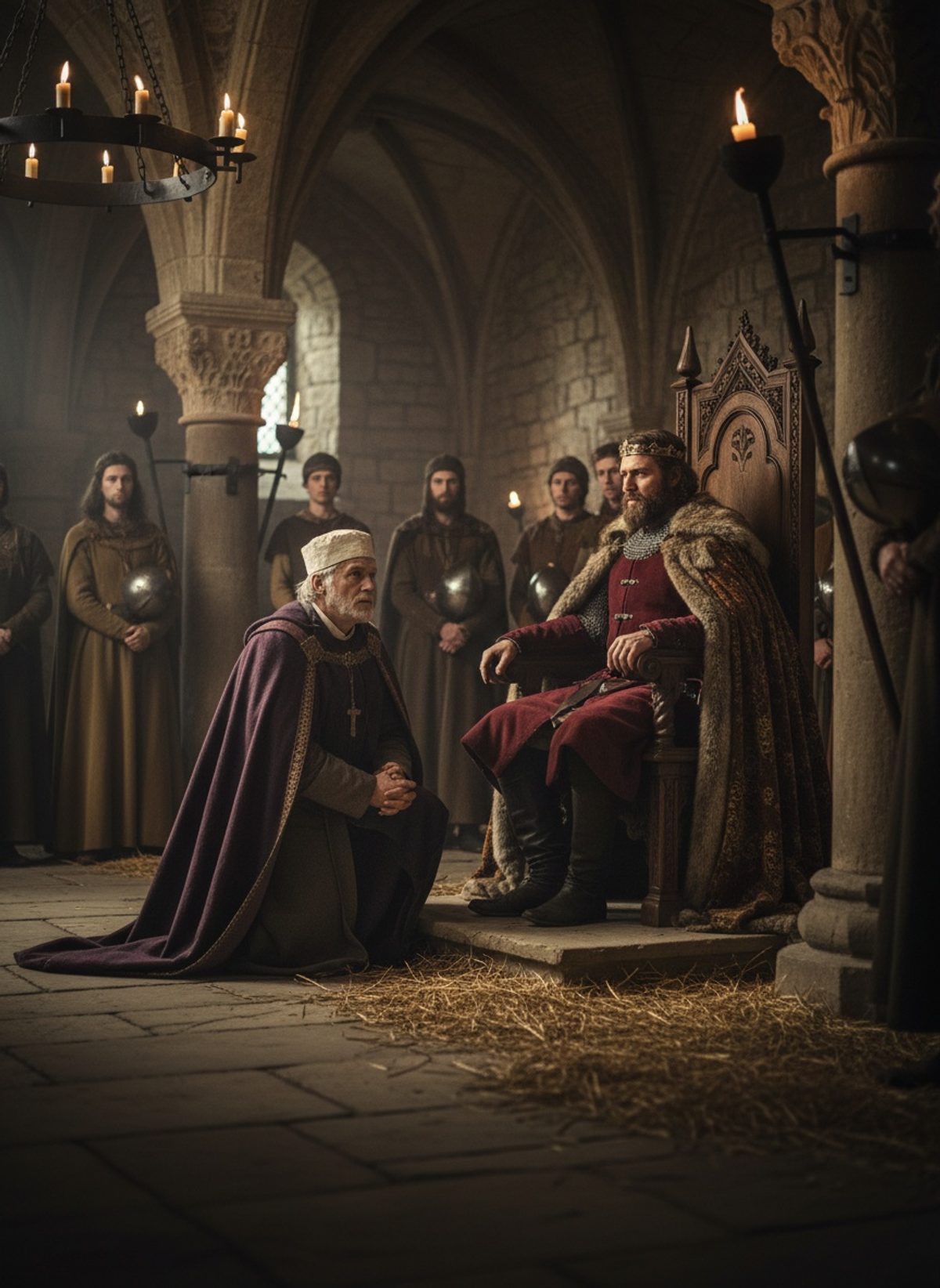 The Day a Bishop Knelt Between a King and His Prisoner
