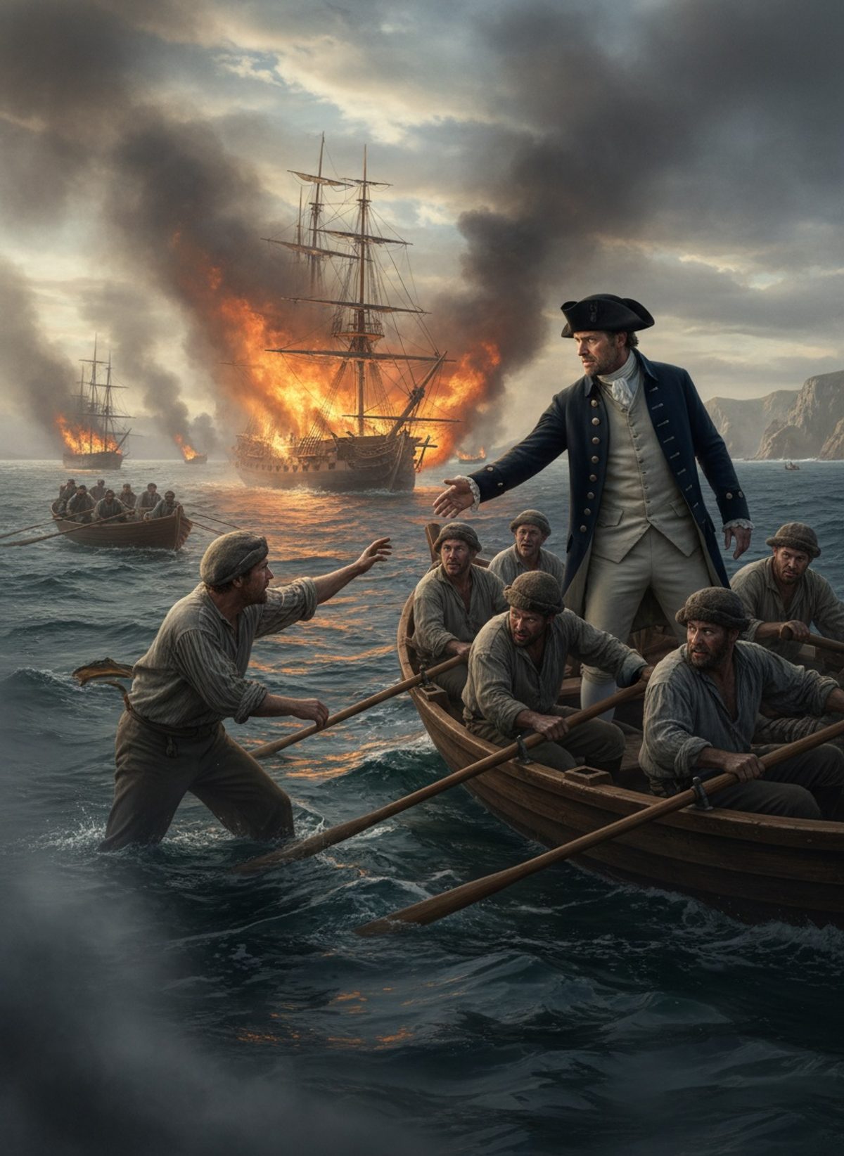 The Day a Navy Captain Rowed Into a Storm to Save His Enemy