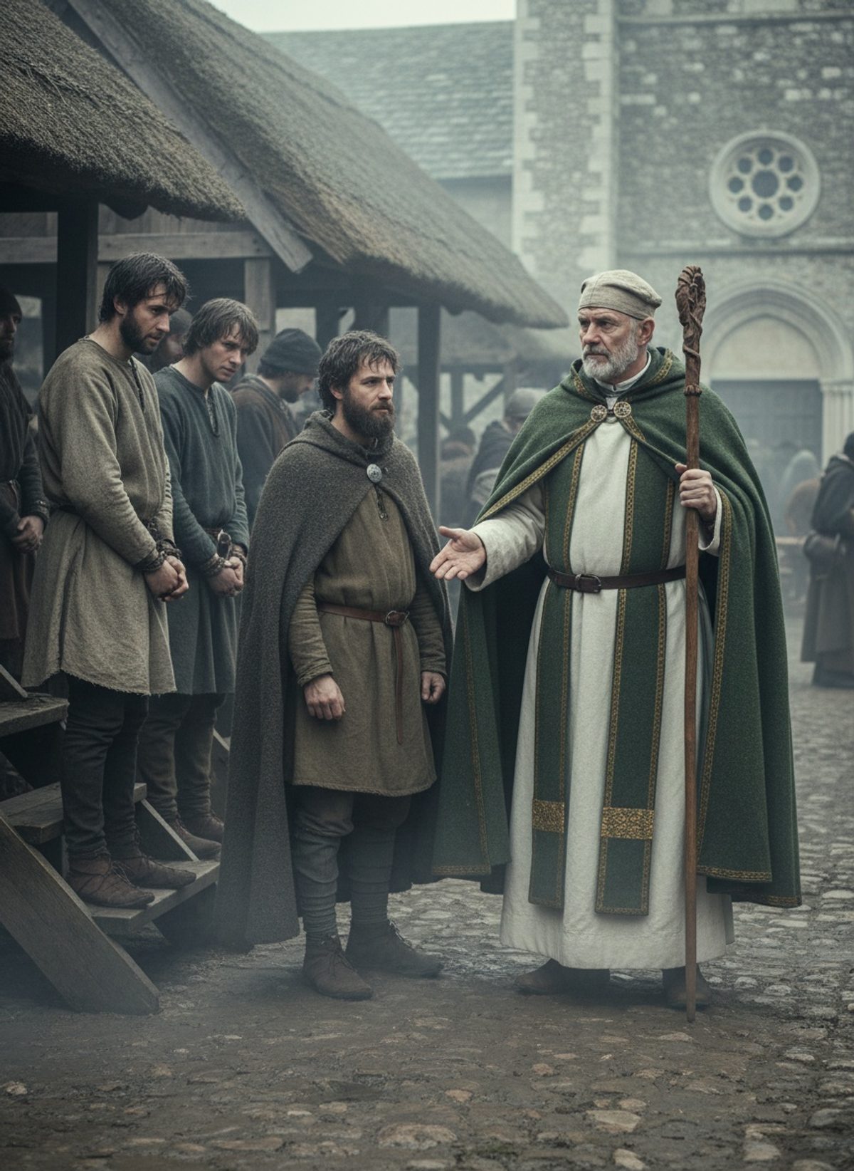 The Day a Saxon Bishop Stood Alone and Freed a Market Full of Slaves