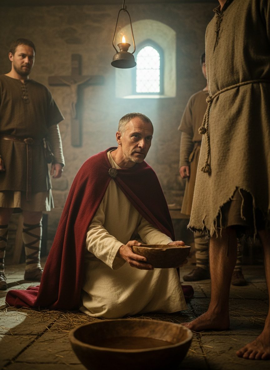 The Day a Saxon King Knelt and Washed a Leper's Feet