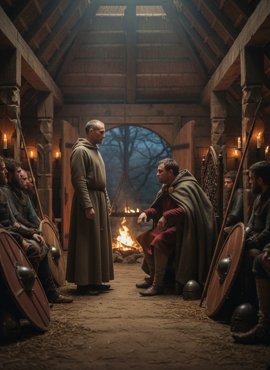 The Day a Saxon Monk Walked Into a Pagan King's Hall