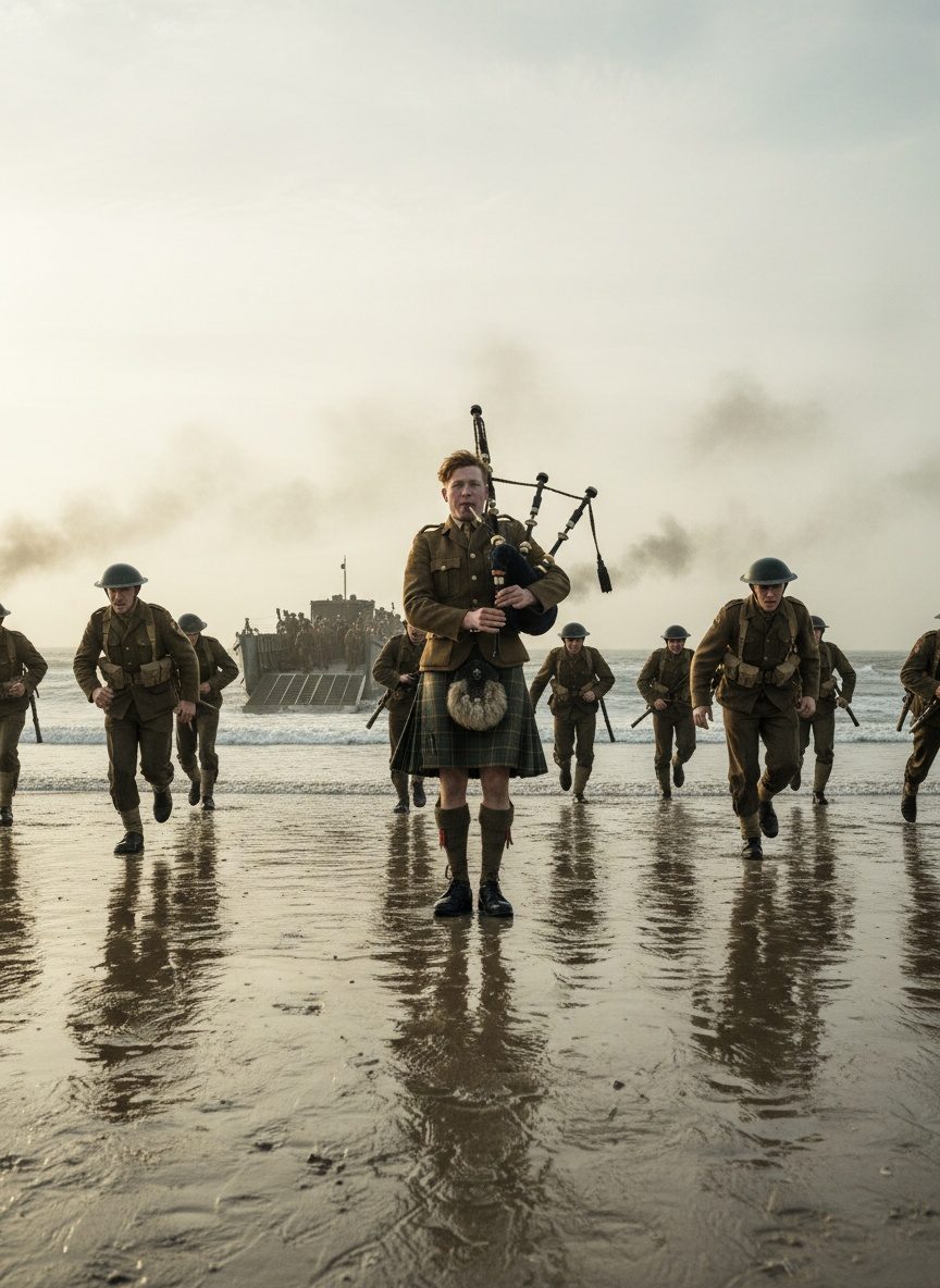 The Day a Scottish Piper Walked Through Fire and Lived