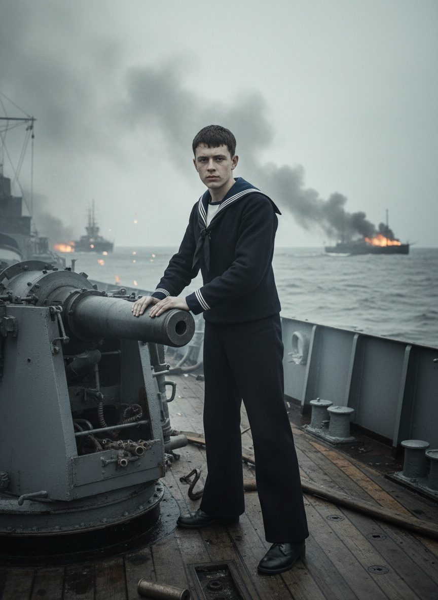 The Day a Teenage Sailor Swam Through Fire to Save His Crew