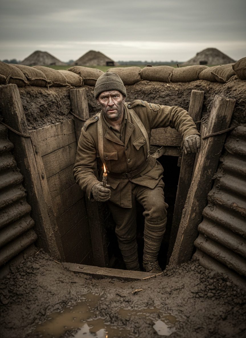 The Day a Tunneller Dug Into No Man's Land and Lit the Sky