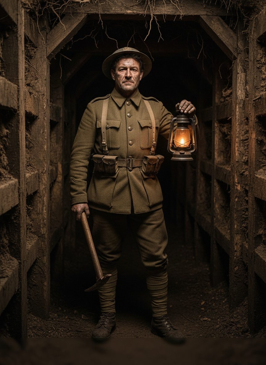 The Day a Welsh Tunneller Sang as the Mines Went Up at Messines