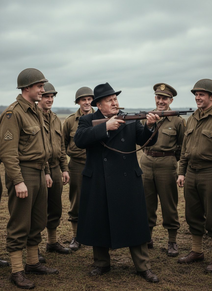 The Day Churchill Fired an American Rifle on English Soil