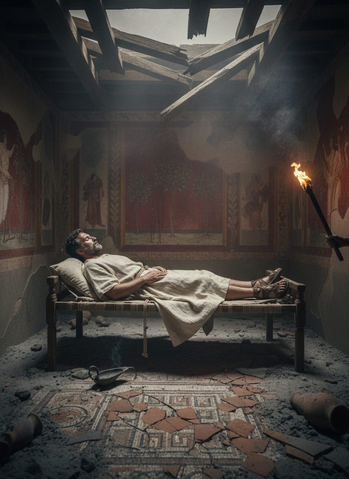 The Man in the Bed at Herculaneum Became Something Impossible