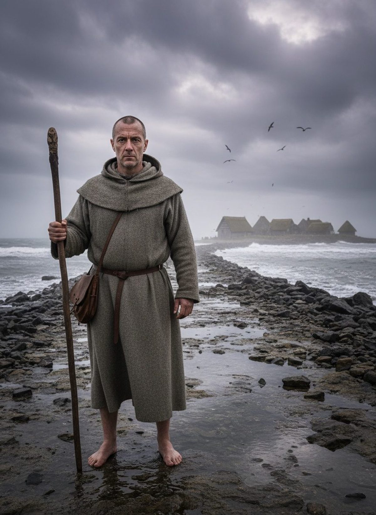The Monk Who Walked Into the Flood and Saved Lindisfarne