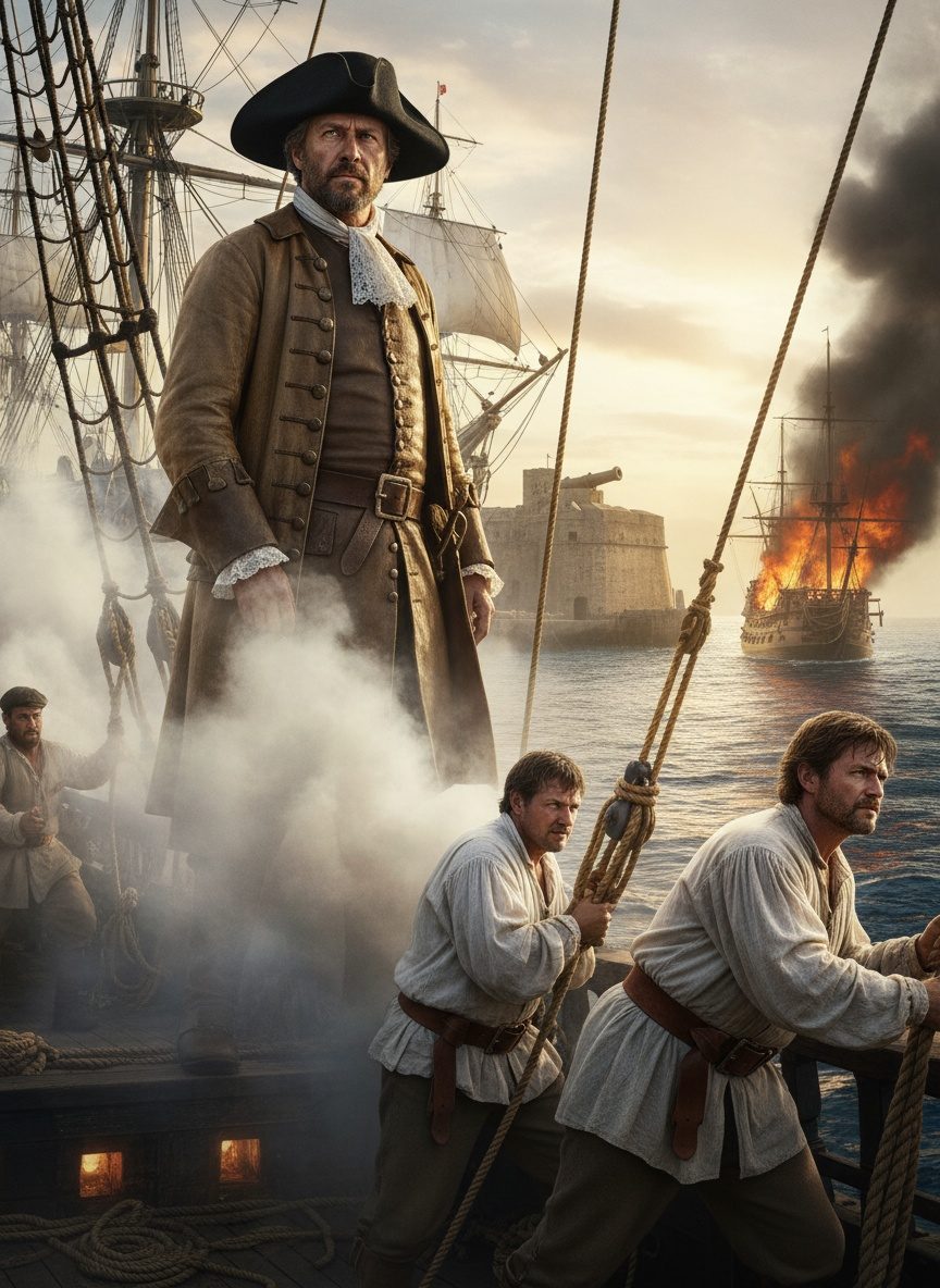 The Morning Blake Sailed Into the Impossible Harbour