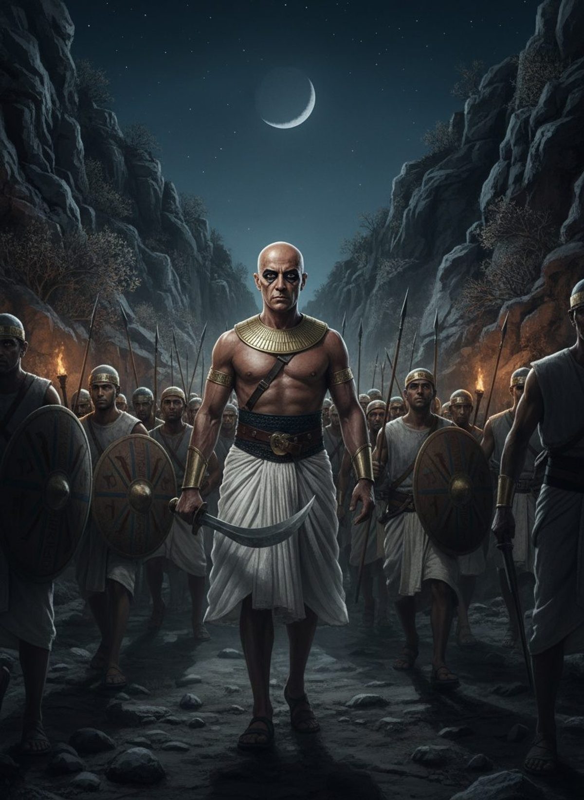 Thutmose III's General Crossed the River. At Night.