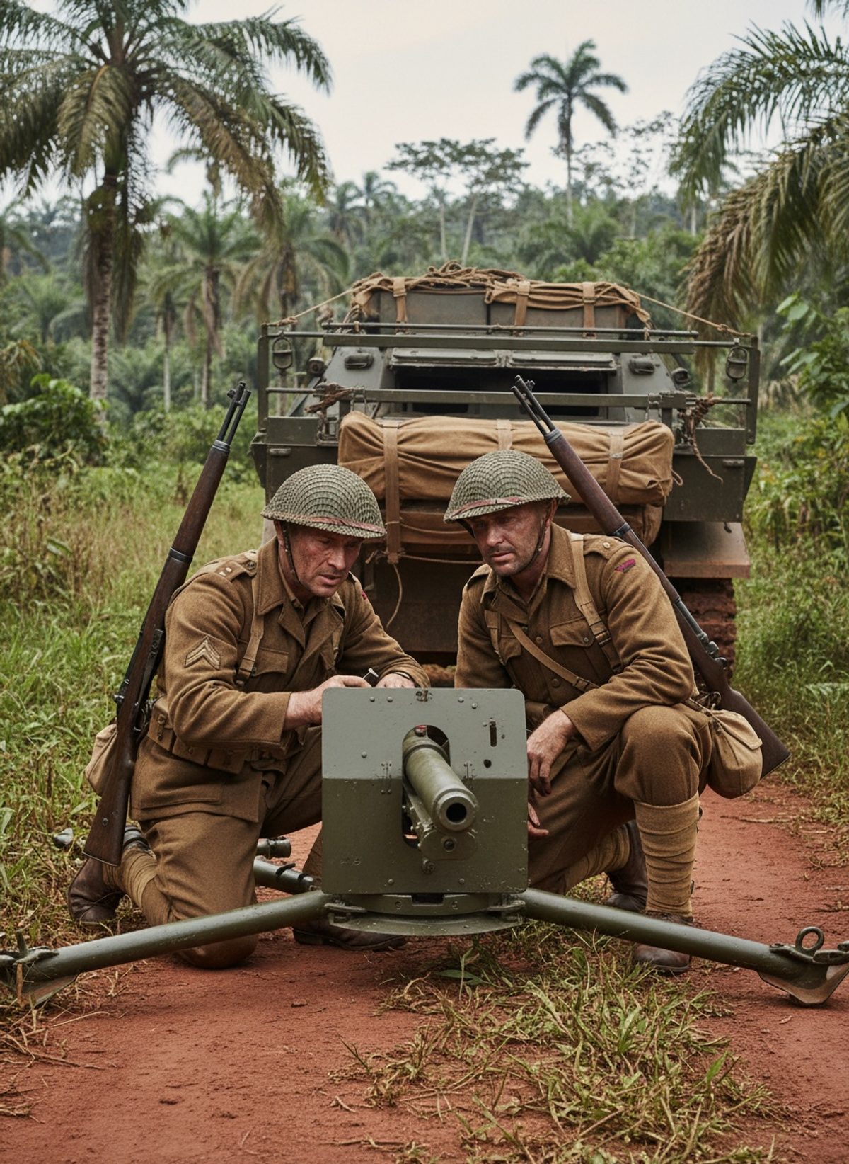 When British Soldiers Stripped a Japanese 37mm Gun in Burma, 1945