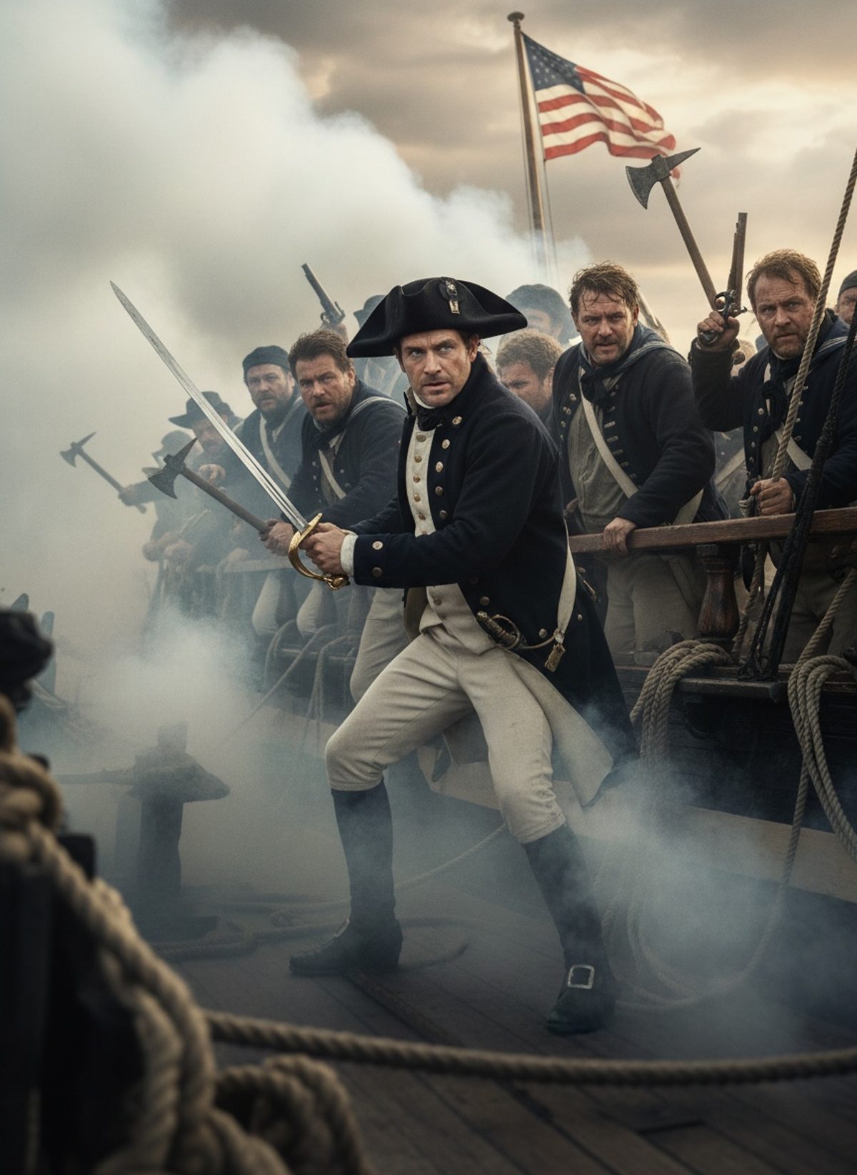 When Broke Boarded the Chesapeake With His Own Hand, 1813