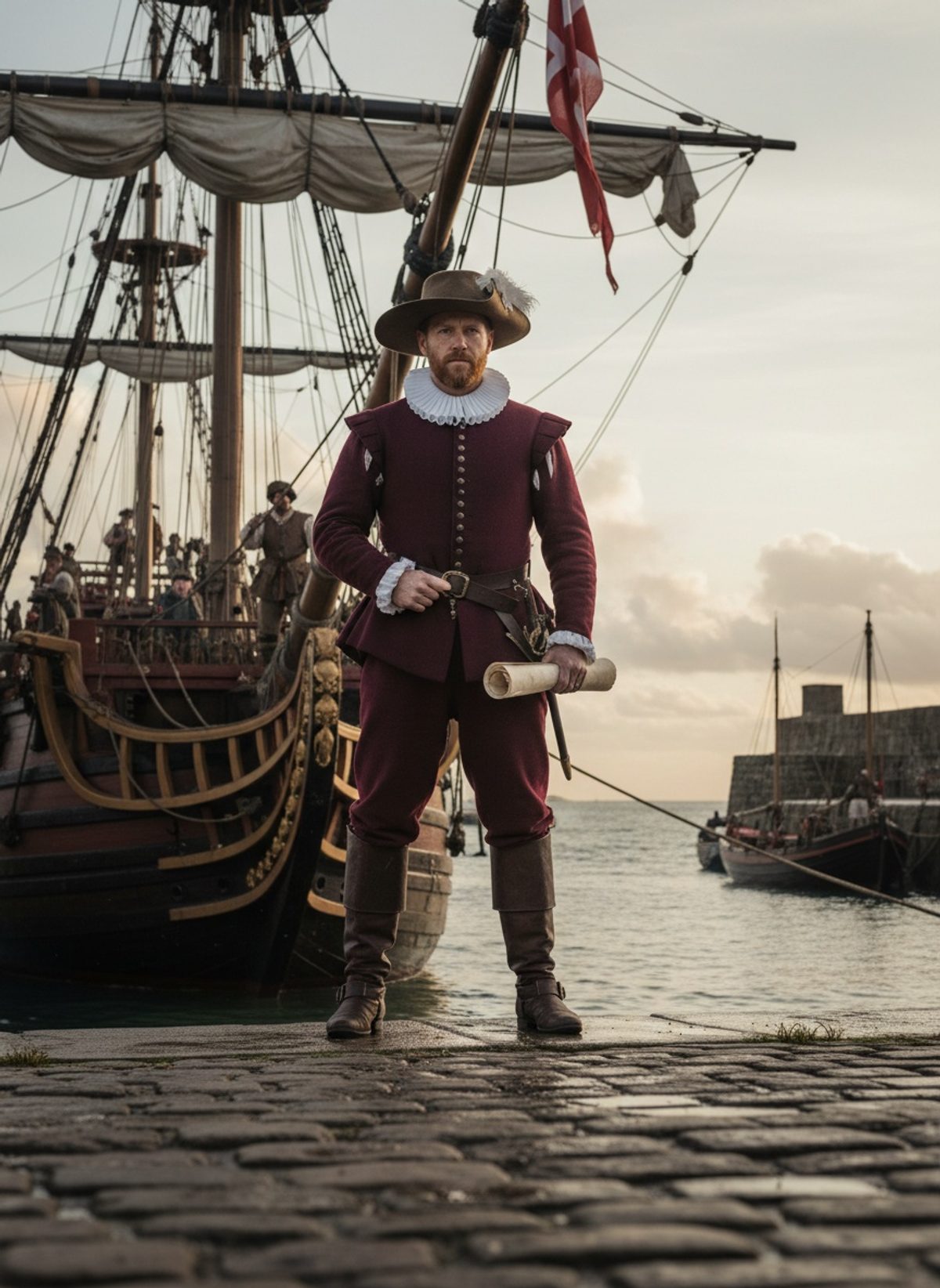 When Francis Drake Knelt Before the Mast at Plymouth, 1577