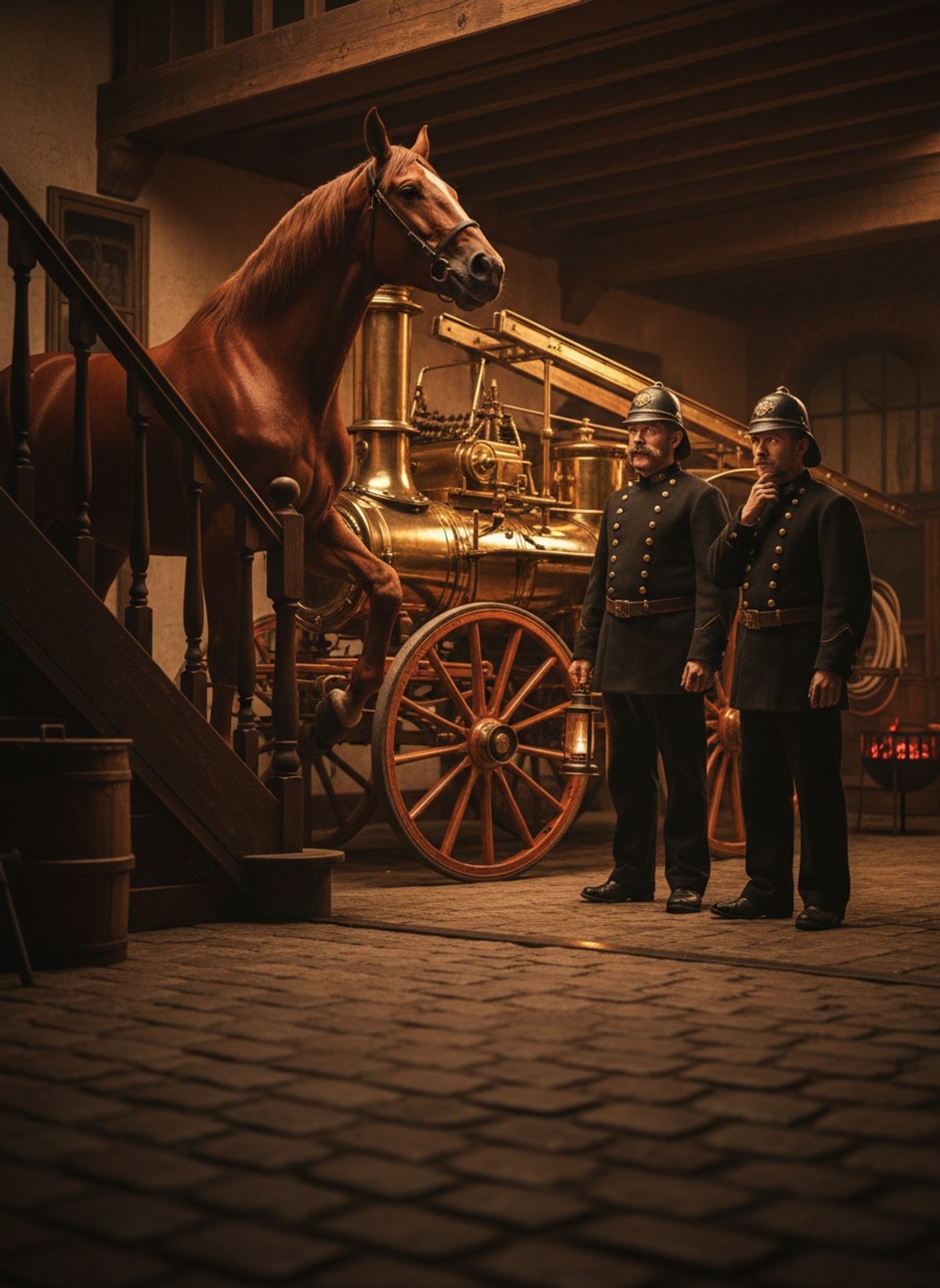 When George Lorimer's Horse Climbed the Stairs, 1891
