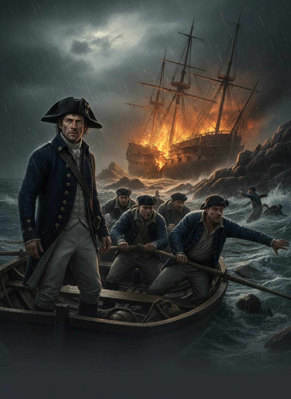 When Pellew's Sailors Pulled a Burning Fleet from the Sea