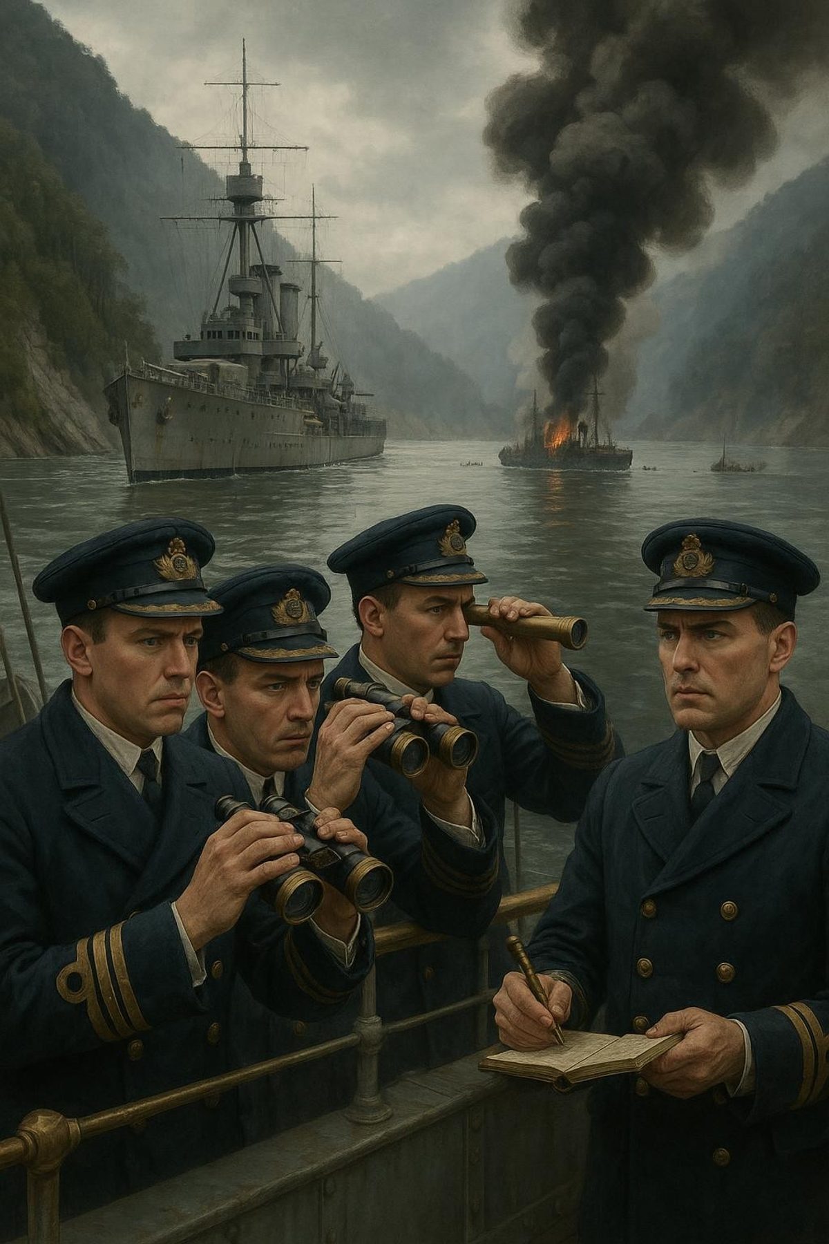 When the Dresden Burned and Dresden's Crew Swam for Their Lives, 1915