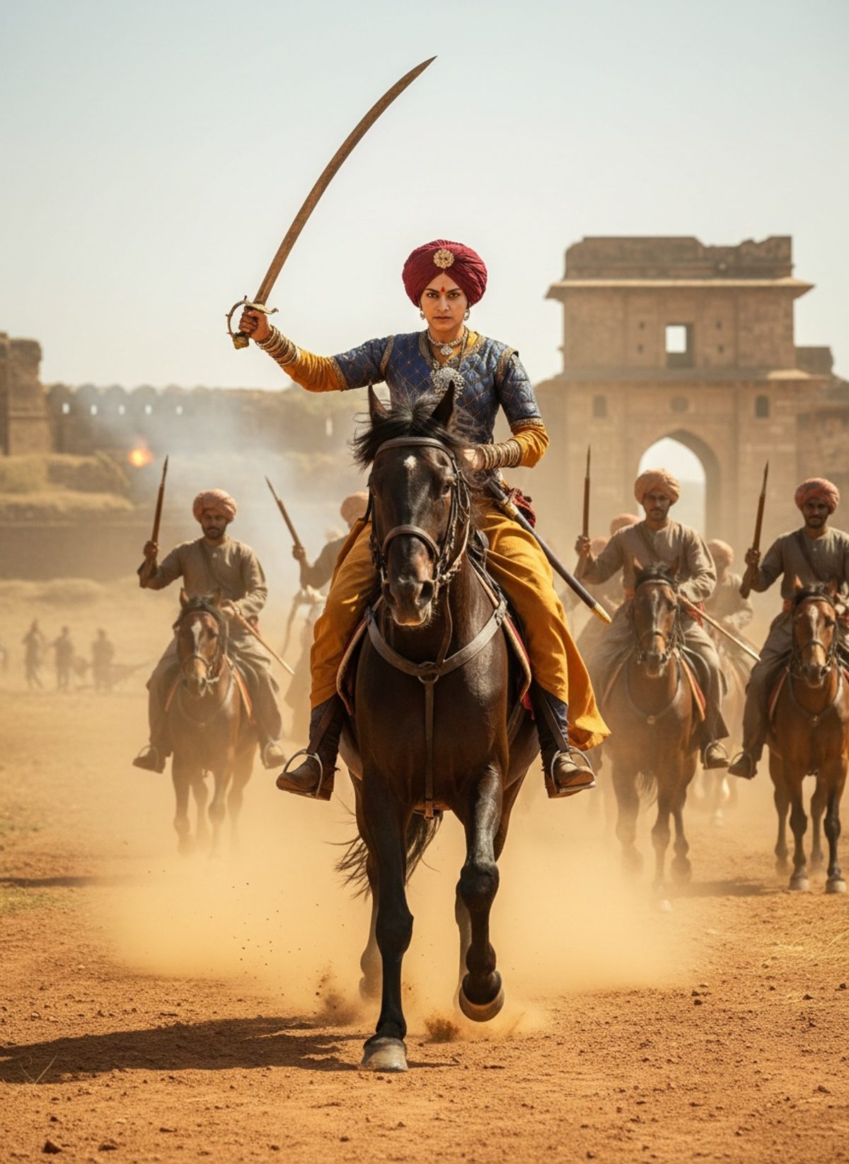 When Veera Lakshmi Bai Charged at Gwalior, 1858
