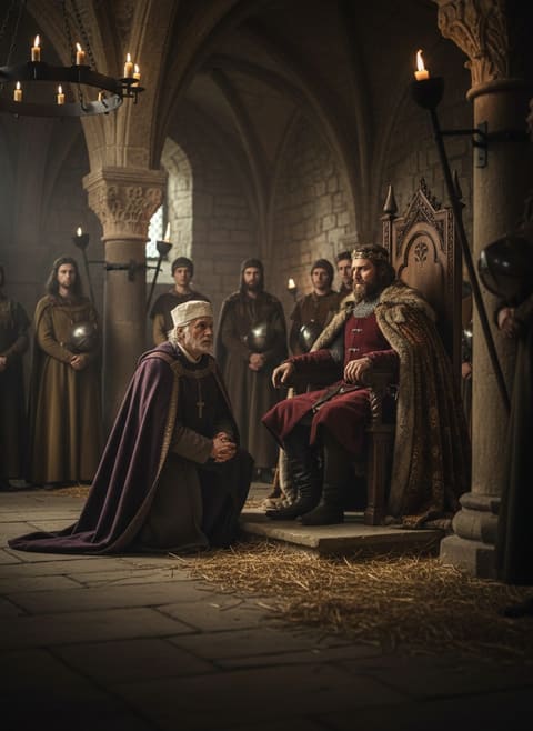 The Day a Bishop Knelt Between a King and His Prisoner